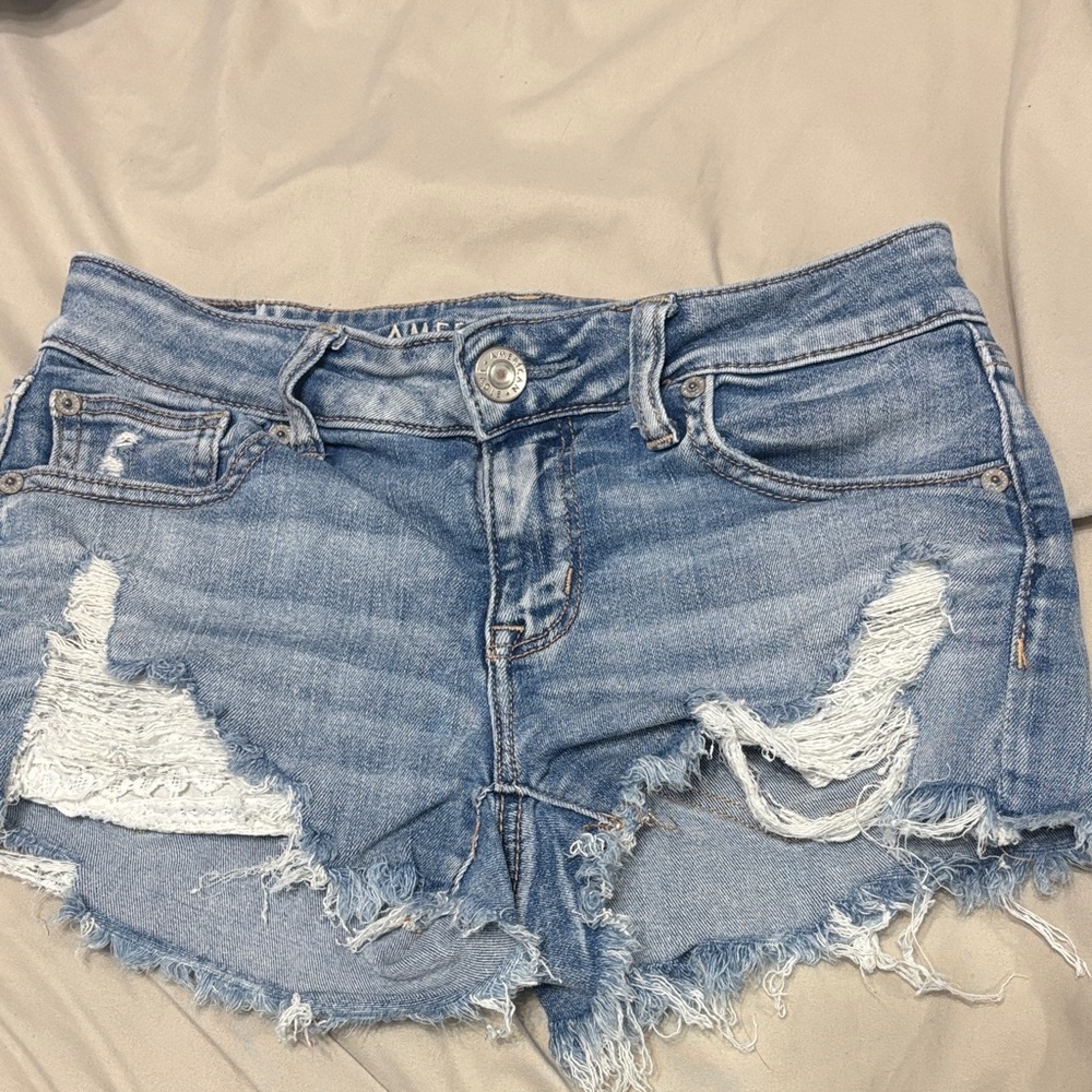 American Eagle Outfitters Light Blue Jean Shorts